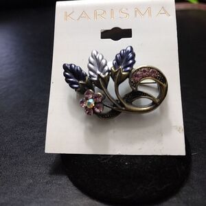 Karisma bronze tone brooch